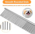 uxcell Metal Dog Comb with Rounded Teeth, 1 Pack Pet Hair Care Tool Dog Grooming Comb for Removing Tangles and Knots, Pet Comb for Long and Short Haired Dogs and Cats, 7.3IN
