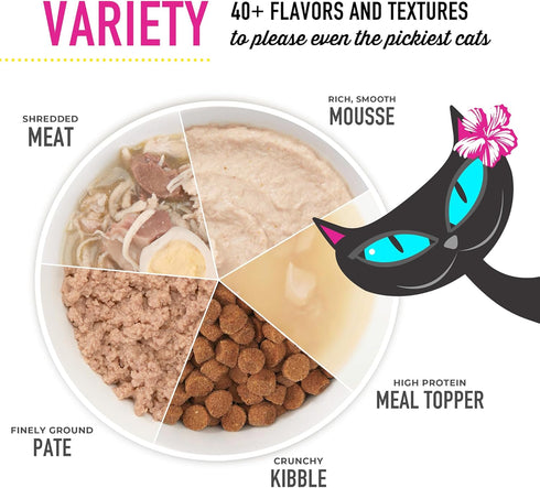Tiki Cat Aloha Friends Variety Pack, Meaty Flavors Mixed with Pumpkin, Wet High-Protein Cat Food, 2.5 oz. Pouch (Pack