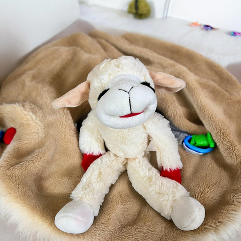 Lamb Chop Dog Toy 14" with Squeaker