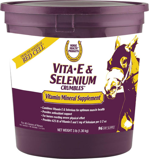 Farnam Horse Health Vita E & Selenium Crumbles Horse Vitamin Supplement, Supports