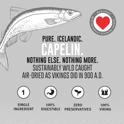 Icelandic+ Plus Capelin Whole Fish & Pieces Dog Treat, 2.5-oz Bag