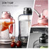 HOORMED 50oz 84oz 2-in-1 (50oz, & Motivational Water Bottle - Time-Marked, Leak Proof & BPA free. Lid with Straw