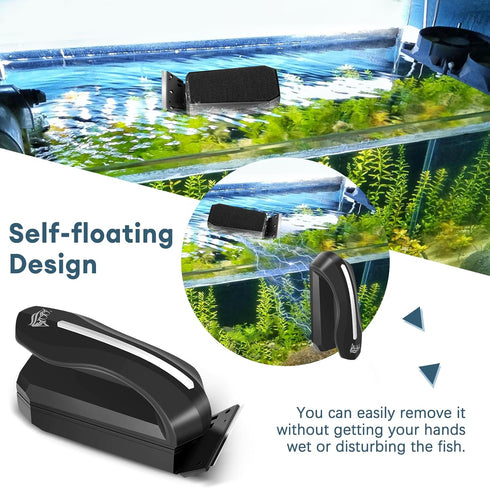 2 AQQA Aquarium Magnet Glass/Acrylic Cleaner,Fish Tank Cleaner Brush,Magnetic Algae Scrapers Cleaning Tools
