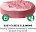 Furhaven 24" Round Calming Donut Dog Bed for Indoor Cats & Small Dogs, Washable, Up to 20 lbs, Rose Pink