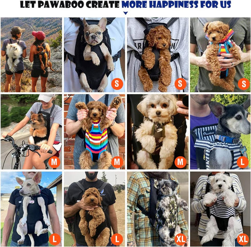 Backpack, Backpack, Backpacks 2.5-5lbs, Pawaboo Pet Carrier Pet Front Dog Cat Carrier Legs Out, Easy-Fit for Traveling