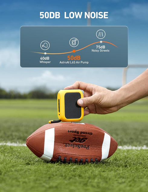 Preset AstroAI Portable Electric Ball Pump - Ultra Fast Inflation, with Digital LCD Display, Pressure with Ball Needle
