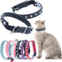 Studded Cat Collar, Genuine Leather Kitten Collar, Midnight Black, 12 x 1/2 inches, Breakaway with Bell