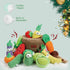 Pack- Nocciola Squeaky Fruits Veggies Stuffed Dog Toys Hide Seek Grocery Basket Crinkle Plush Puppy Toys to Keep Busy