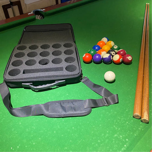 UISKOOPW Set Pool Ball Carrying Case,Hard Billiard Ball Case Cue Ball Holder for One of Billiard Balls,EVA Pool Ball