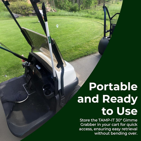30" Gimme TAMP-IT Grabber Golf Ball Retriever Lightweight Pickup Tool, Easy Retrieval, Ideal for Scramble Play
