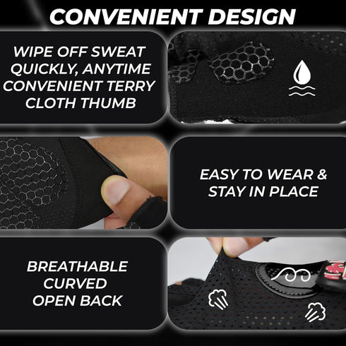 FIGHTSENSE Weight Lifting Gloves with Full Palm Protection, Workout Gloves for Men Women, Breathable Exercise Gym