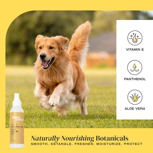 Purifying Hair & Body Mist, Dog Grooming Conditioner Spray with Aloe Vera & Vitamin E, 150ml