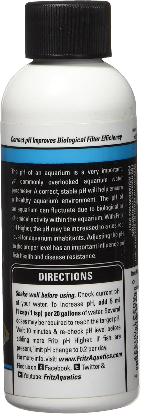 Fritz Aquatics 80359 Fritz pH Higher for Fresh and Salt Water Aquariums, 4-Ounce