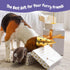 Fuzzwoof No-Stuffing Bunny Squeaky Dog Toy, Cute Plush Puppy Teething Toy to Keep Them Busy, Rabbit Interactive Tug