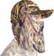 QuikCamo Mossy Oak Camo Hat with Built-in Face Mask for Duck Hunting, Adjustable Velcro Closure