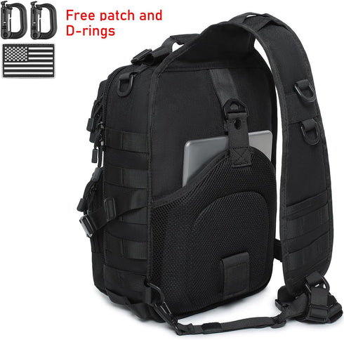 Lemubeane Backpack Pack Pack Tactical Sling Bag Military Rover Shoulder Sling EDC Molle Range Bag Crossbody Chest