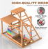PHONDIKO 3-4 Chicken Perch with Swing, Chicken Roosting Bars, Wood Toy for Birds, Hen Ladder & Activity Play, Chickens