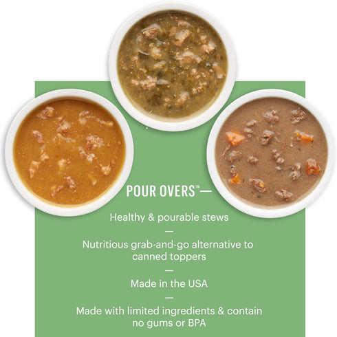 The Honest Kitchen Pumpkin POUR OVERS Wet Toppers for Dogs, 5.5 oz Variety Pack (3 Pack)