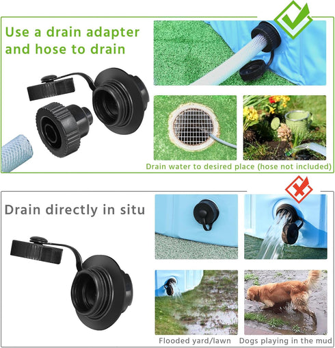 Yaheetech Foldable Dog Pool, 63 x 12 Inches, Portable Hard Plastic Pet Swimming Pool for Indoor/Outdoor