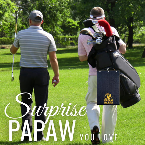 Papaw Gifts Golf Towel, 40 x 60cm Microfiber for Golf Bags, Best Papaw by Par