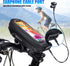 HUANLANG Waterproof Bike Phone Case with Handlebar Mount, Touch Screen Compatible, Fits Phones Below 6.7 inch