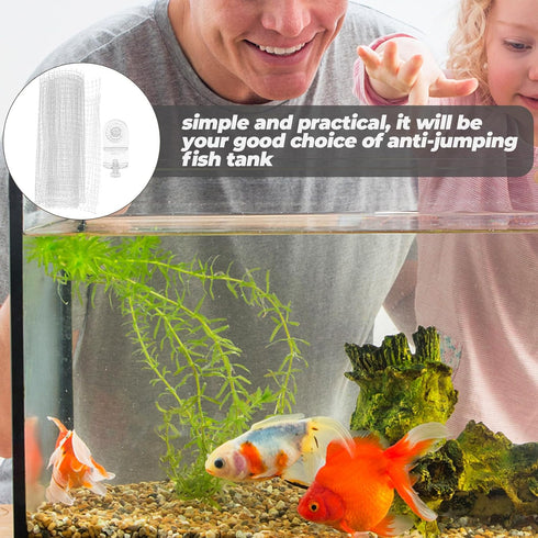 Mesh Net Anti-Jump Net for Fish Tank, Convenient Escape Proof Mesh Netting Cover