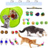 AURIXUS 39PCS 6 23-Piece Set, Kitten Starter Kit, Ideal for Cats Under Months, Cat Supplies, Featuring Toy Bed