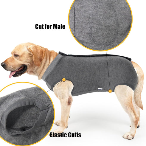 Dog Recovery Suit for Abdominal Wound, Post-Operative Vest for Pets After Surgery, Substitute E-Collar & Cone (XXXL,