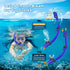 Snorkel Set for Adults, Anti-Leak and Anti-Fog Tempered Glass Lens Swim Mask with Dry Top Snorkel Kit