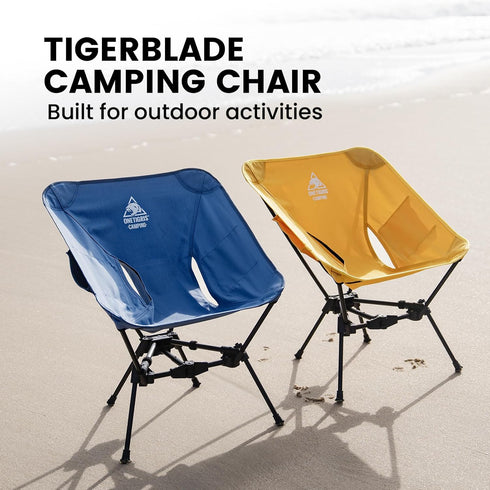 Backpacking 330 lbs ONETIGRIS Tigerblade Camping Chair, Lightweight Folding Hiking Chair, Compact Portable Capacity