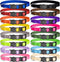 16 PCS Adjustable Puppy Collars, Safety Breakaway Nylon Collars for Small Puppies, Whelping ID Collars Pet Supplies (M)