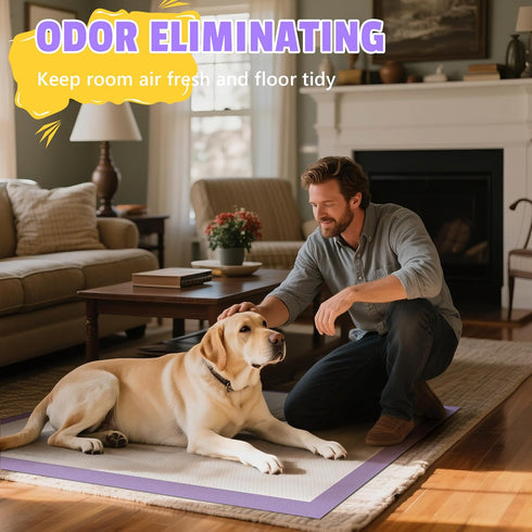 30"x36" 45Counts Lavender Scented Super Absorbent & Leak-Proof Puppy Pads, Odor Control Pet Training Dog Pee Pads