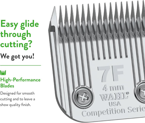 Wahl Professional Animal Competition Series Detachable Blade - 7F Full Medium, 4/25-Inch Cut Length (2368-100)