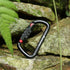 FresKaro 3inch Auto Locking Carabiner Clips, Heavy Duty Aluminum Keychain, Solid D Shape