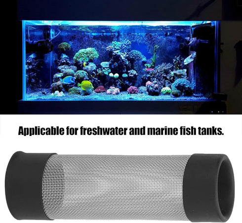 Zerodis Aquarium Intake Filter Mesh, Stainless Steel Protective Mesh for Fish Shrimps Intake Guard Cover