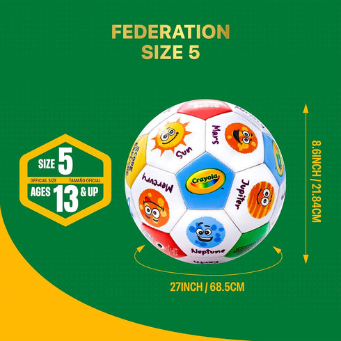 5 Crayola Official Soccer Ball - Unisex Kids - Galaxy Size