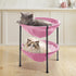 Double Cat Bed Pink - Breathable Cat Hammock for 2 Cats with Adjustable Feet & Anti-Slip Mats, Easy Assembly, 22.8 x