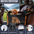 30lbs Dog Car Seat for Medium Small Dogs, Pet Car Seat with Adjustable Safety Belt & Storage Pockets, Breathable
