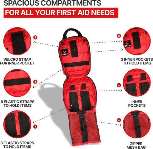 Compact MOLLE Rip Away EMT First Aid Pouch - Medical Storage Solution
