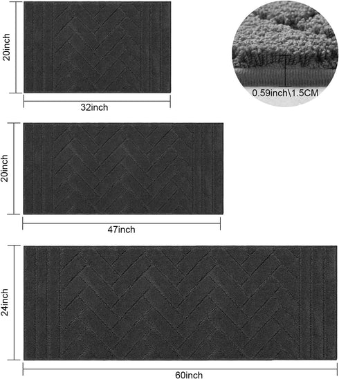 Tindbea Patio(20"x31.5",Charcoal) Dog Mat for Mud Paws,Absorbs Moisture Dirt Non-Slip Washable Mud Mat for Dogs,Soft