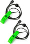 Gradient Fitness Emergency Whistles (2 Pack) - Loud Pealess Plastic Survival Whistle with Adjustable Lanyard