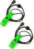 Gradient Fitness Emergency Whistles (2 Pack) - Loud Pealess Plastic Survival Whistle with Adjustable Lanyard