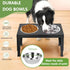 Elevated Dog Bowls for Medium Large Breed Dogs, 4 Height Adjustable Raised Bowls Stand, 2 Stainless Steel Bowls