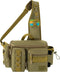 THKFISH Fishing Tackle Bag, Portable Fly Fishing Sling Pack with D-Rings and Waist Strap, Khaki