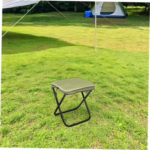 GALPADA Mini Folding Outdoor Stool Lightweight Portable Chair with Carbon Steel Frame and Oxford Fabric Dual-Purpose