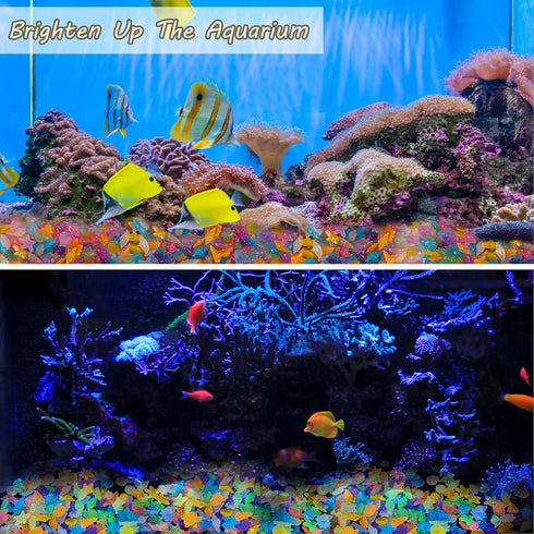 300pc Sea Glow in The Dark Rocks, Aquarium Glow Stones for Fish Tank and DIY Crafts