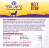 12.5 oz, Pack 12 Wellness Complete Health Stew Adult Canned Wet Dog Food, Grain Free, Natural, Beef Recipe, of Cans