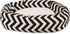 24 inch Black Chevron Sherpa Bagel Dog Bed