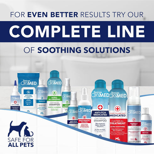 20 oz TropiClean Oxymed Medicated Cat & Dog Conditioner For Itchy Skin | Skin Soothing Oatmeal Conditioner For Dogs