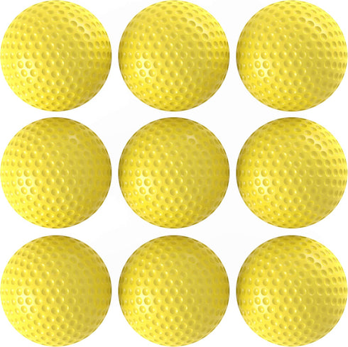 Practice Foam Golf Balls Pack of 9 - Dent Resistant, Limited Flight, Realistic Performance for Indoors and Backyard